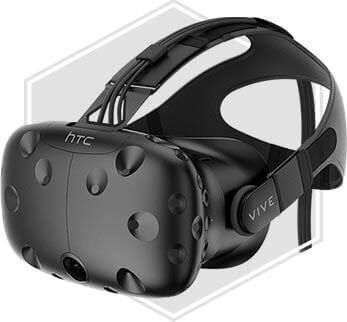 Le casque visuel de réalité virtuelle HTC Vive