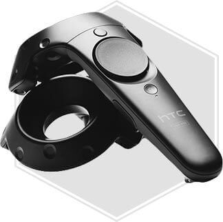 Manettes HTC pour la location d’un casque de réalité virtuelle