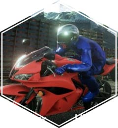 Motard du simulateur de sports mécanique en réalité virtuelle